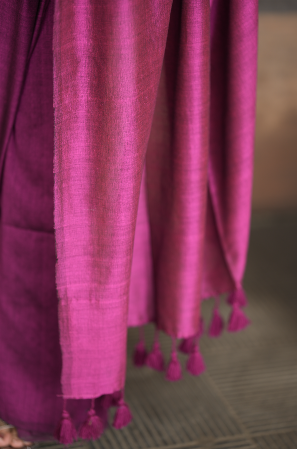 “Tarini” Pink Saree with Stitched Blouse (combo set)