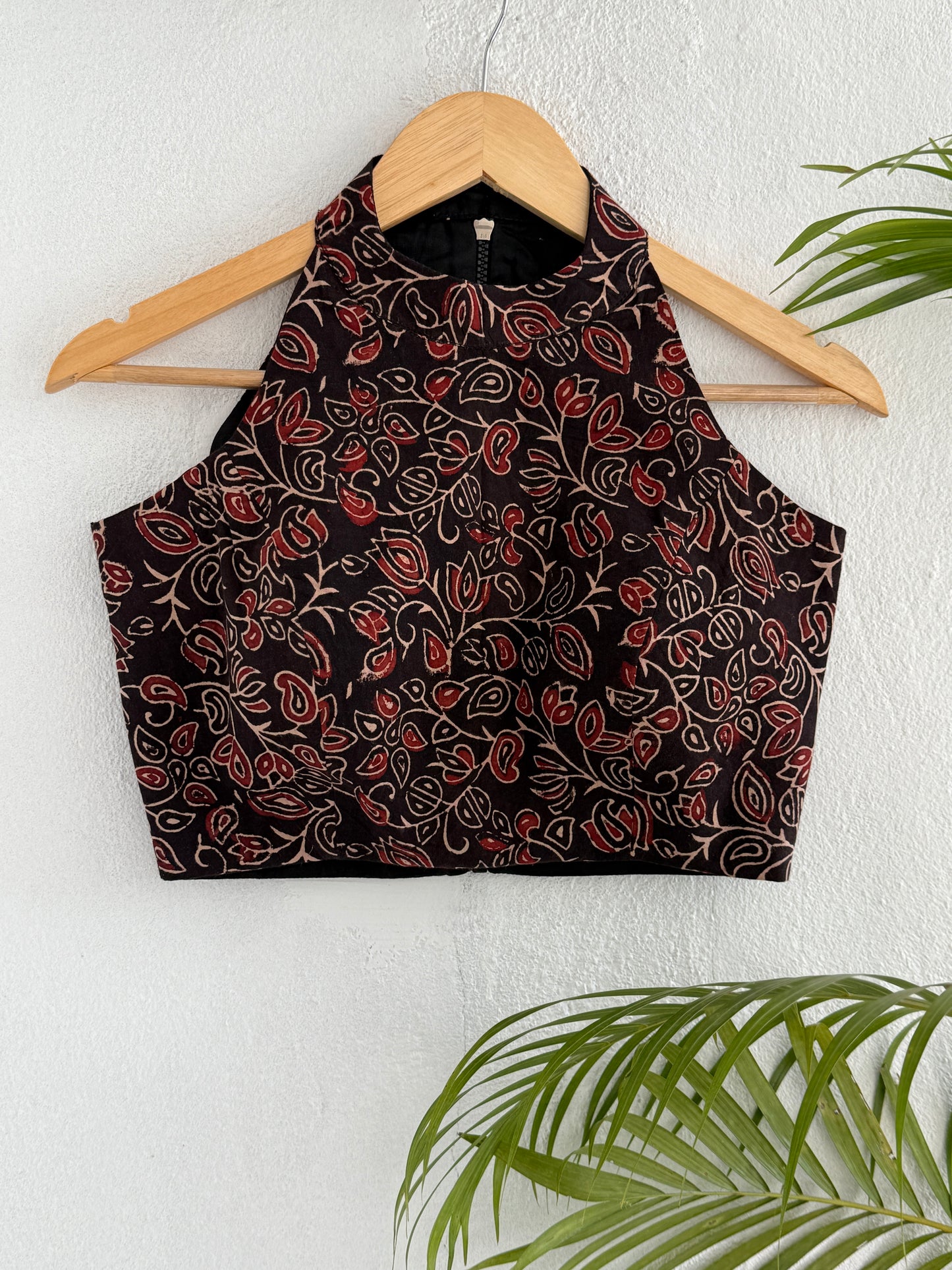 Pushpika Ajrakh Halter Neck Crop Top