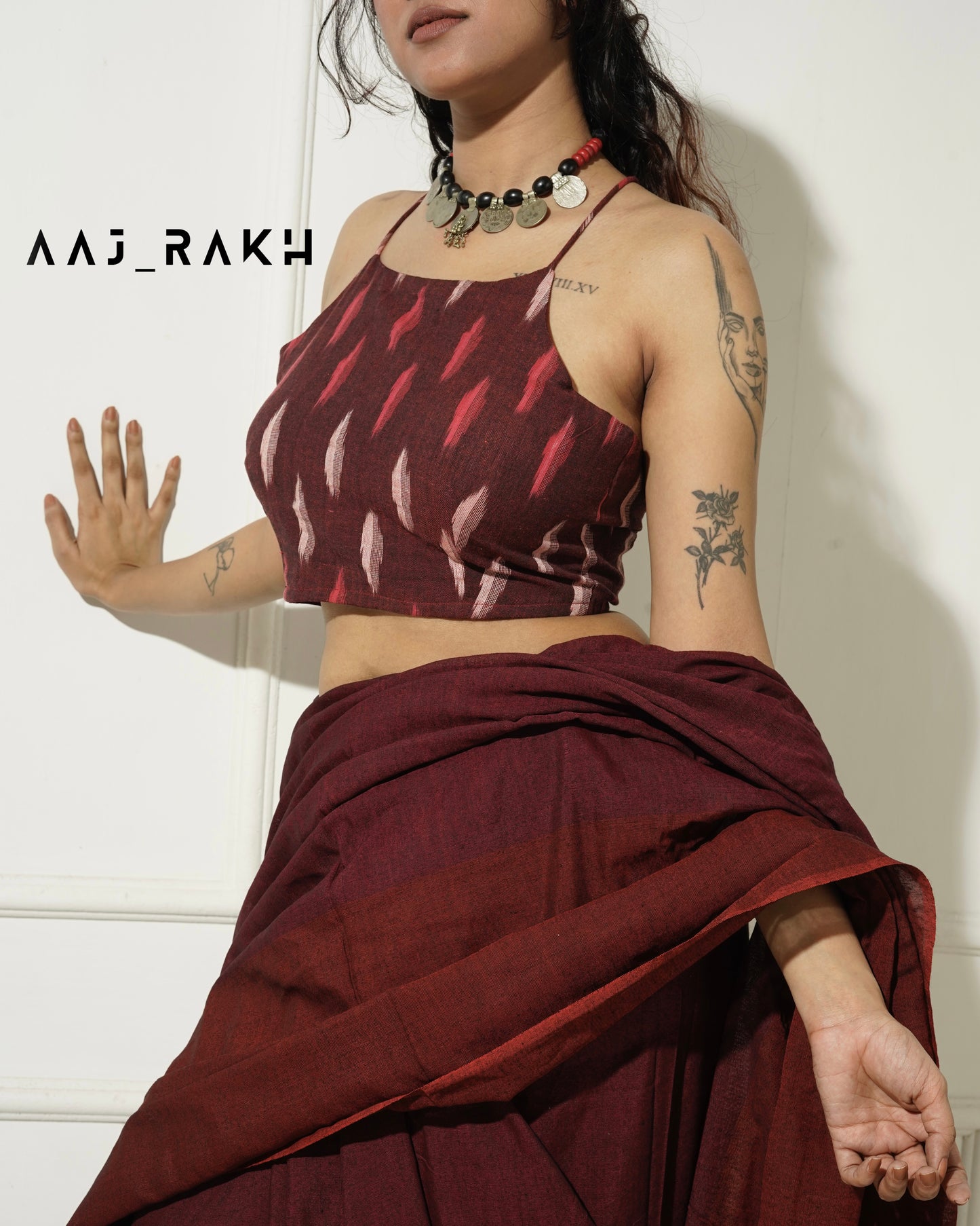 Meher Ikkat Crop Top