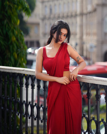 Rati Red [Saree blouse combo set]