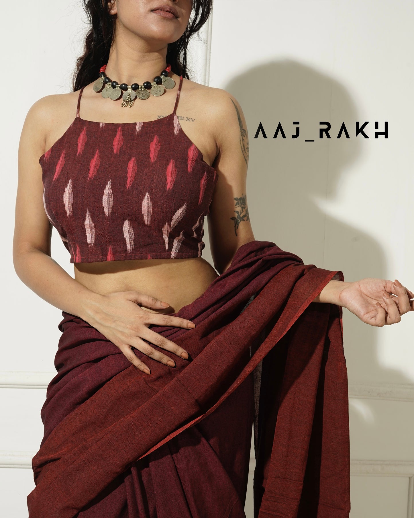 Meher Ikkat Crop Top
