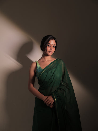 Komal Saree Blouse Set [Green]
