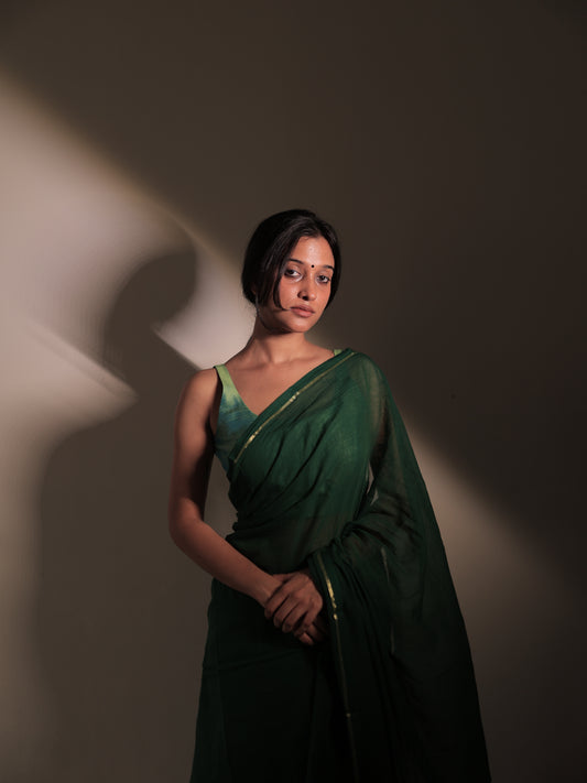 Komal Saree Blouse Set [Green]