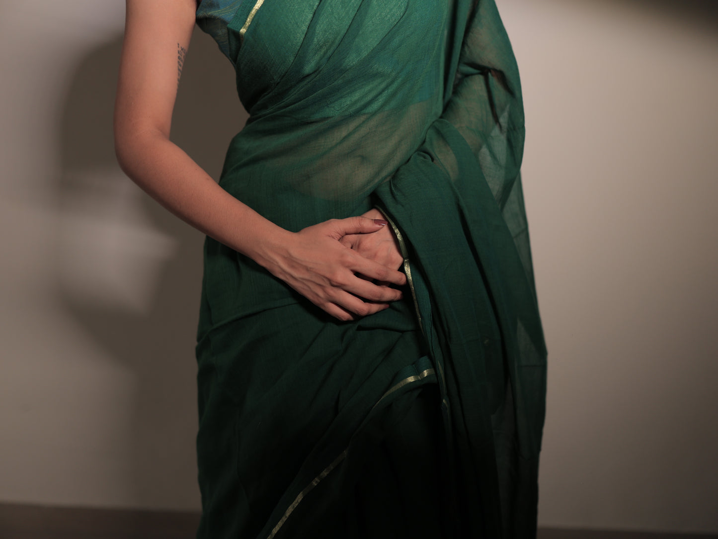 Komal Saree Blouse Set [Green]