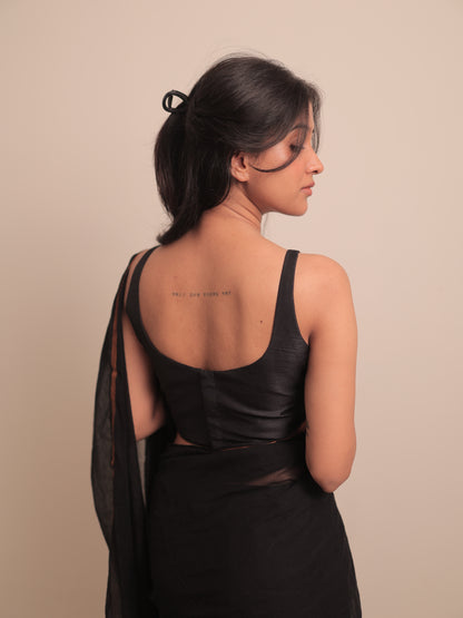 Komal Saree Blouse Set [Black]