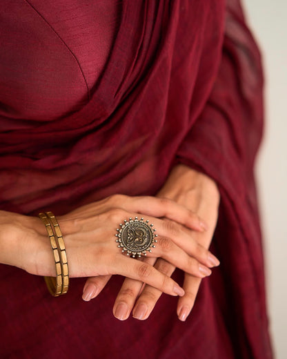 Komal Maroon combo set