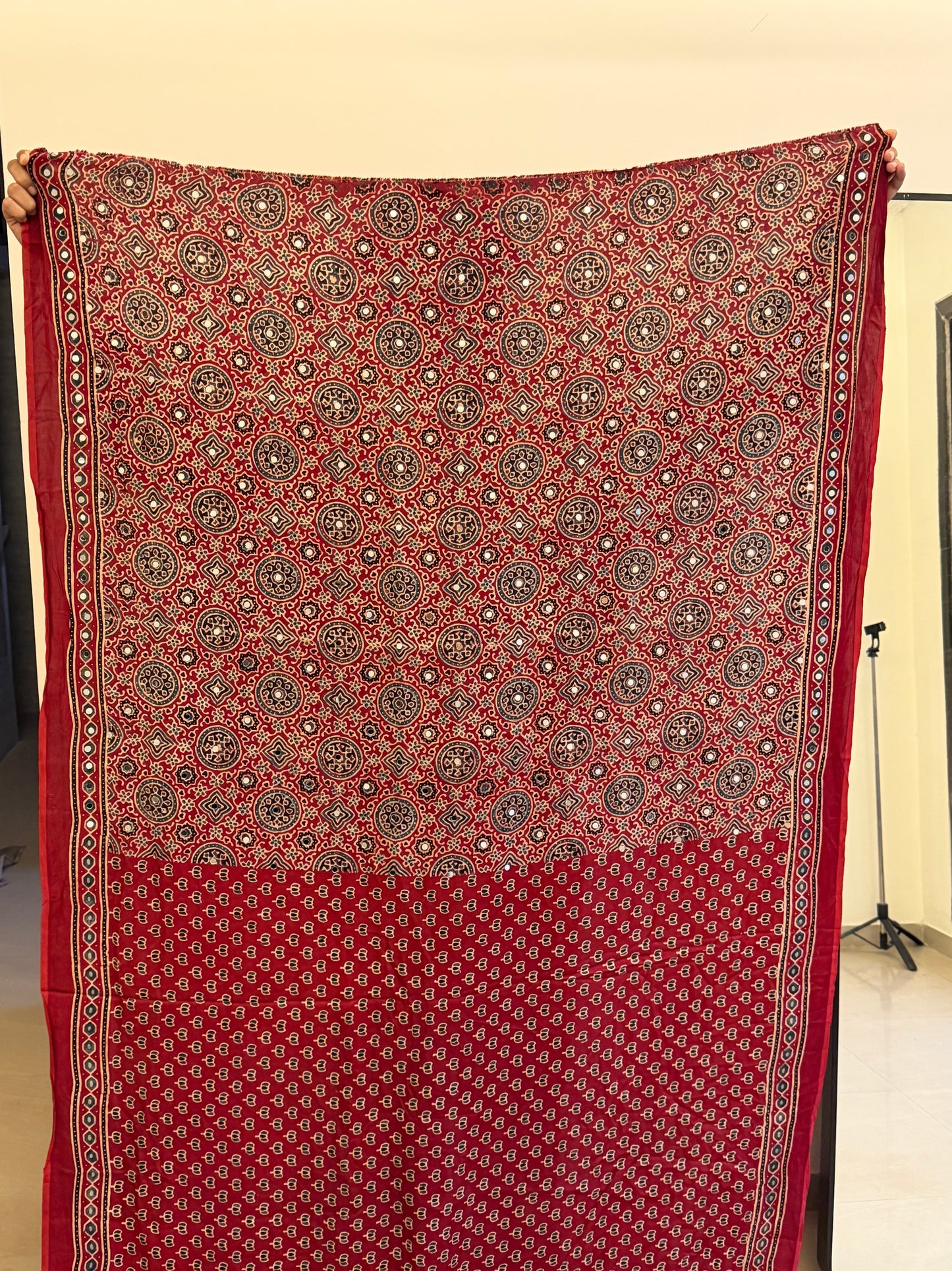 Laal "Chandni" Saree with unstitched blouse [Dispatch date : 25th June, 2026]
