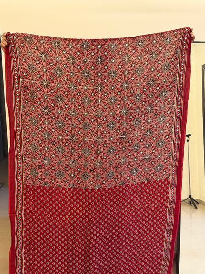 Laal "Chandni" Saree with unstitched blouse [Dispatch date : 25th June, 2026]