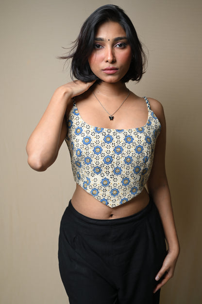 Lily Braids Ajrakh Corset.