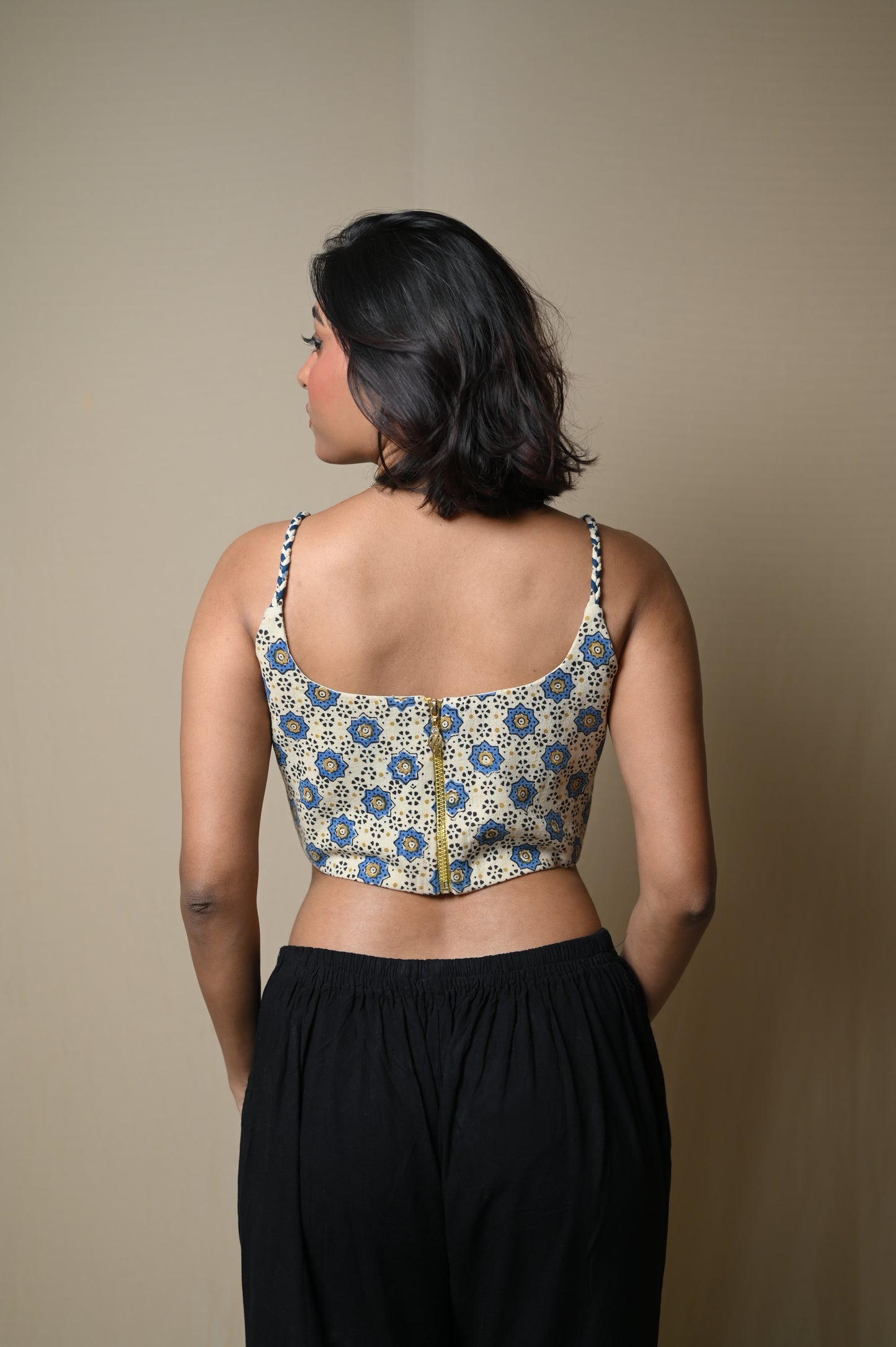 Lily Braids Ajrakh Corset.