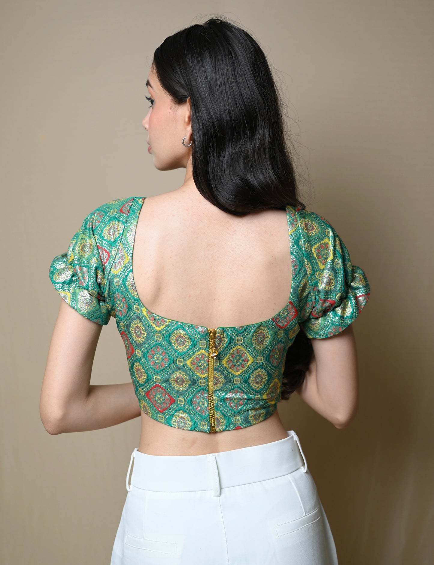 Hari Preet Banarasi Sleeves Corset