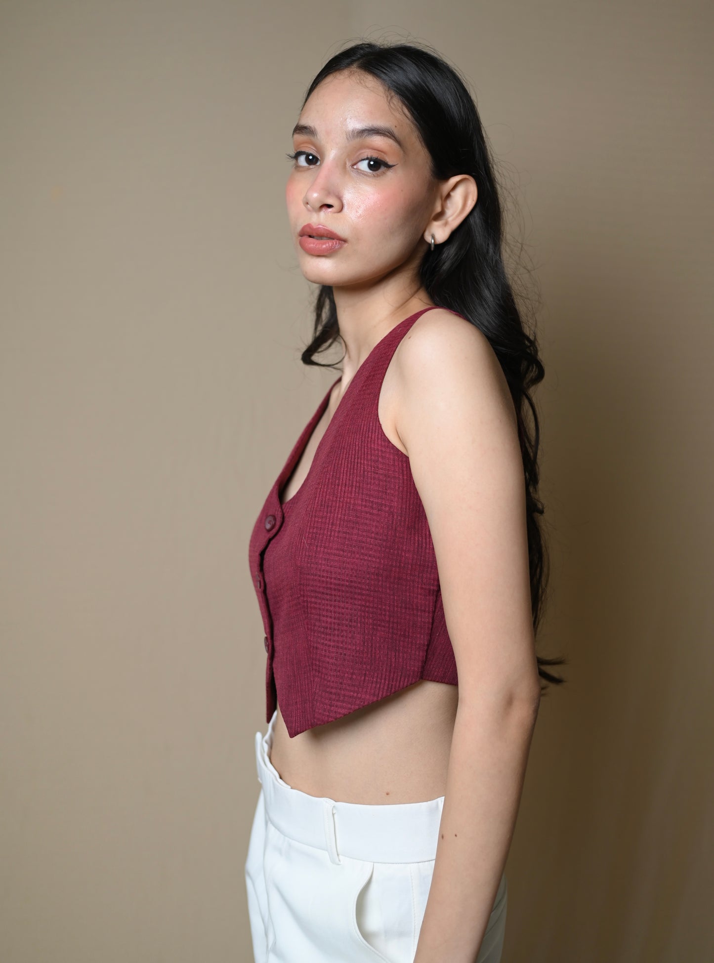 Maroon Dusk Waistcoat