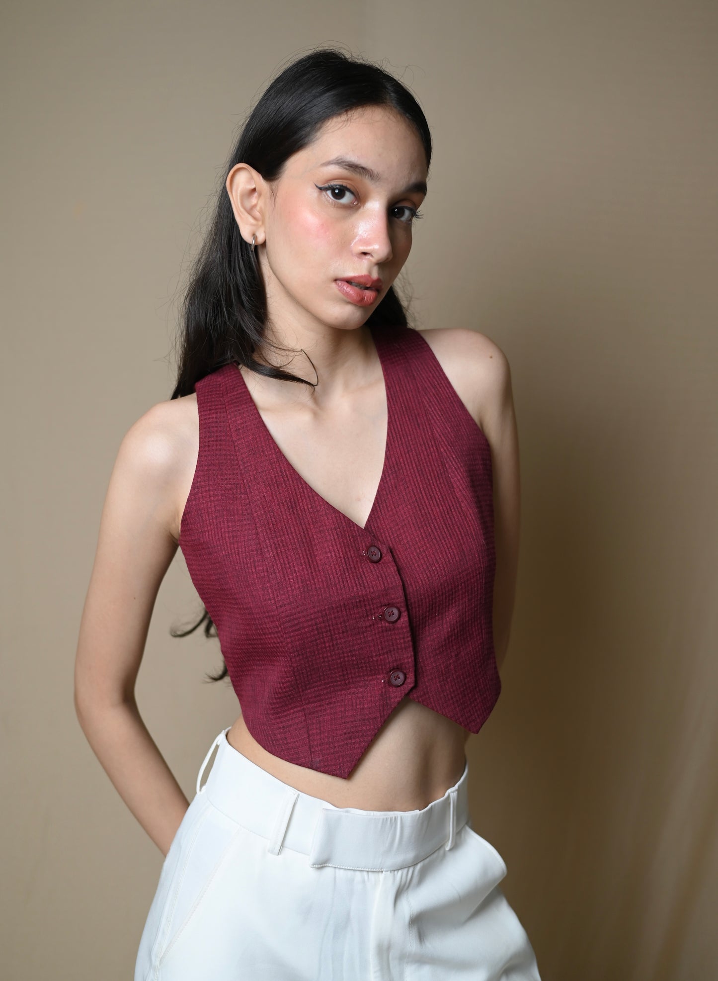 Maroon Dusk Waistcoat