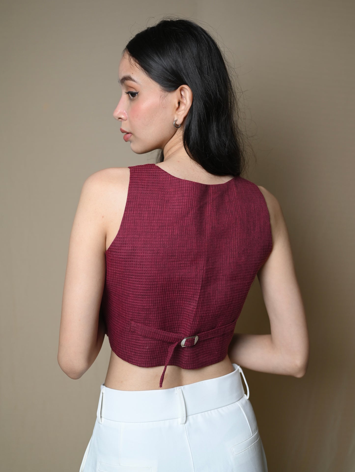 Maroon Dusk Waistcoat