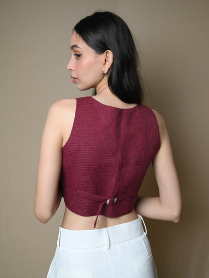Maroon Dusk Waistcoat