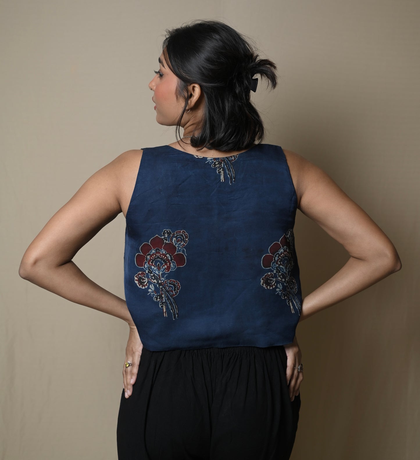 Blue Flora Tank Top