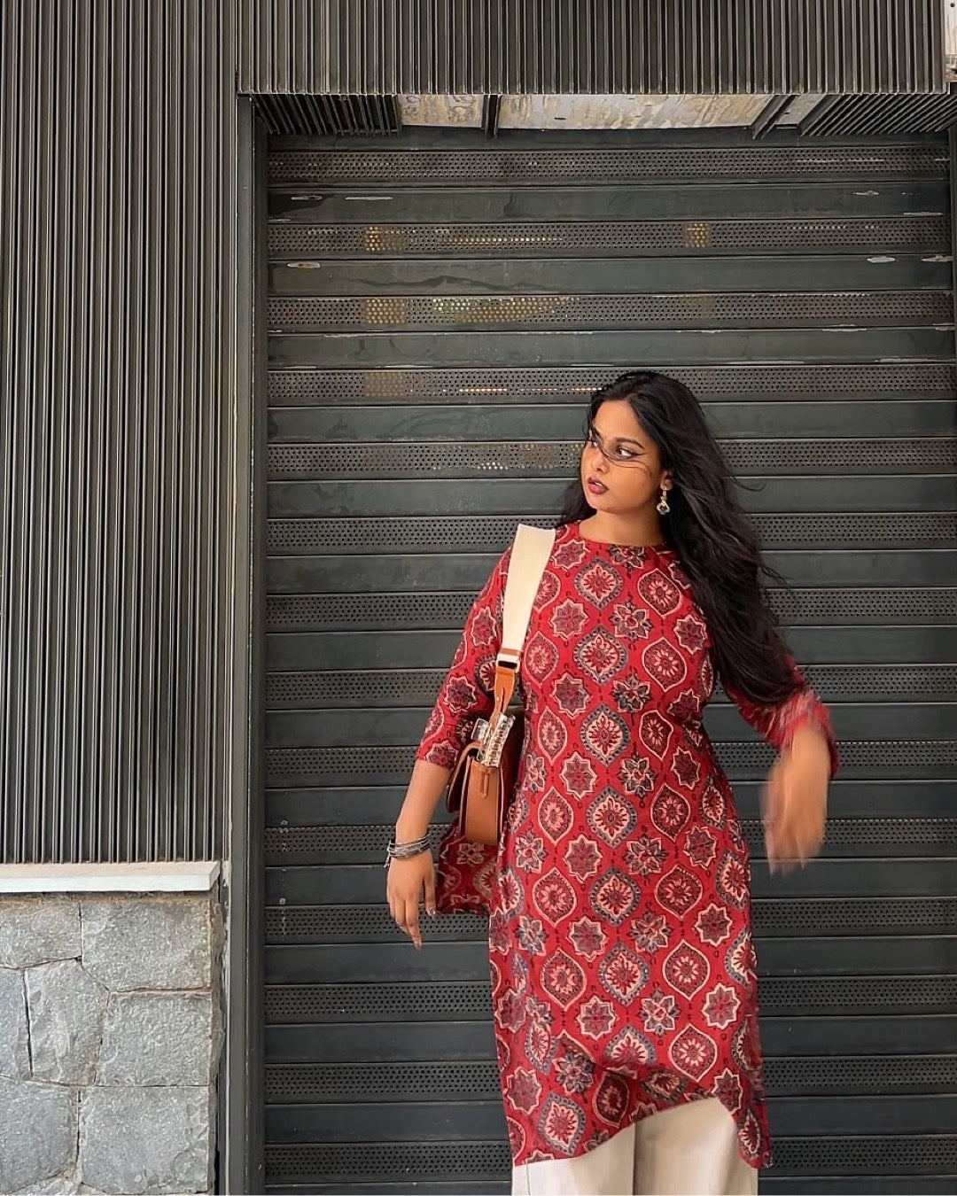 Rustic Piku - Ajrakh Long Kurti