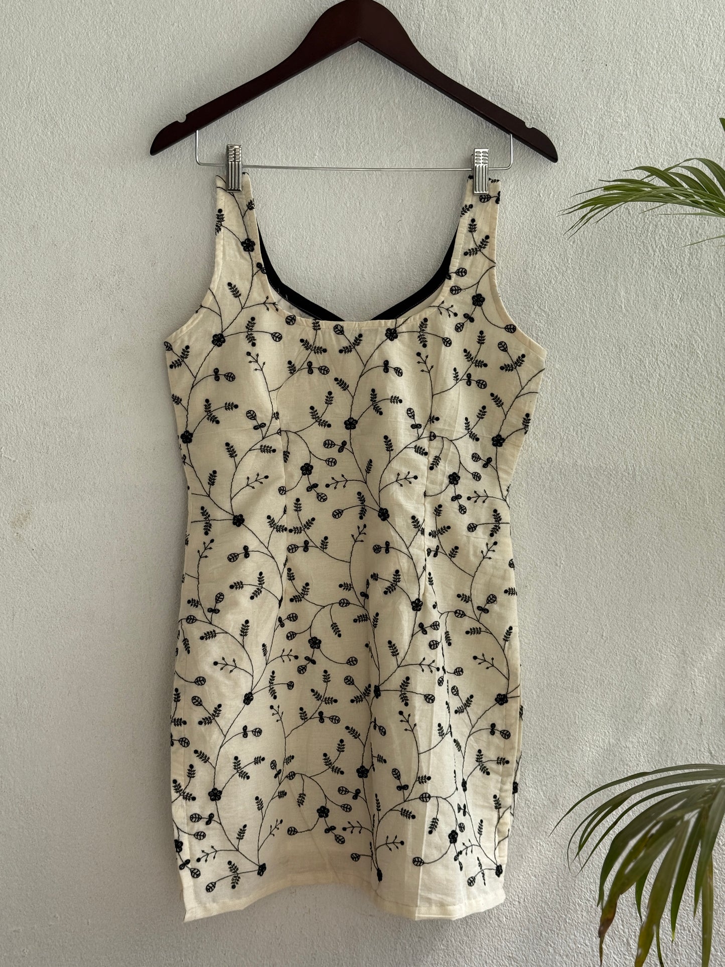 Ivory Embroidered Cotton Kurti