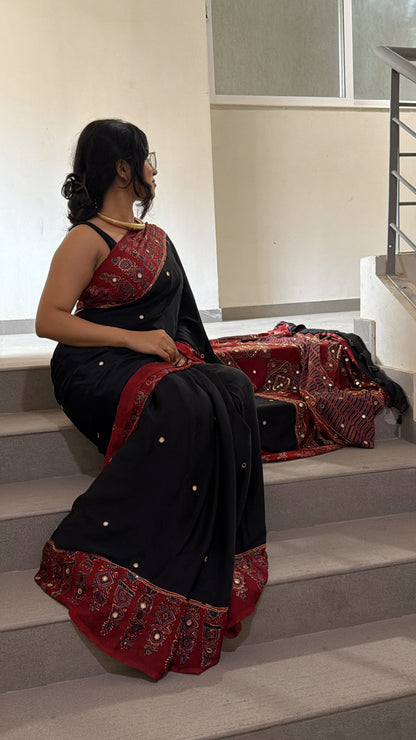 “Nisha” Sheesha saree with unstitched blouse piece [Dispatch date : 25th June, 2026]