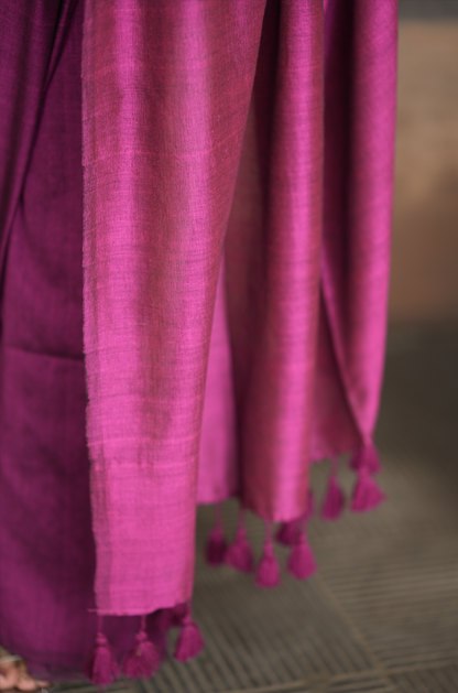 “Tarini” Pink Saree with Stitched Blouse (combo set)