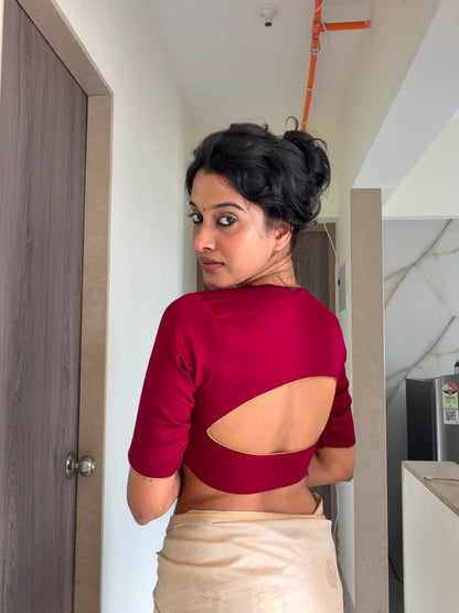 Onam maroon blouse