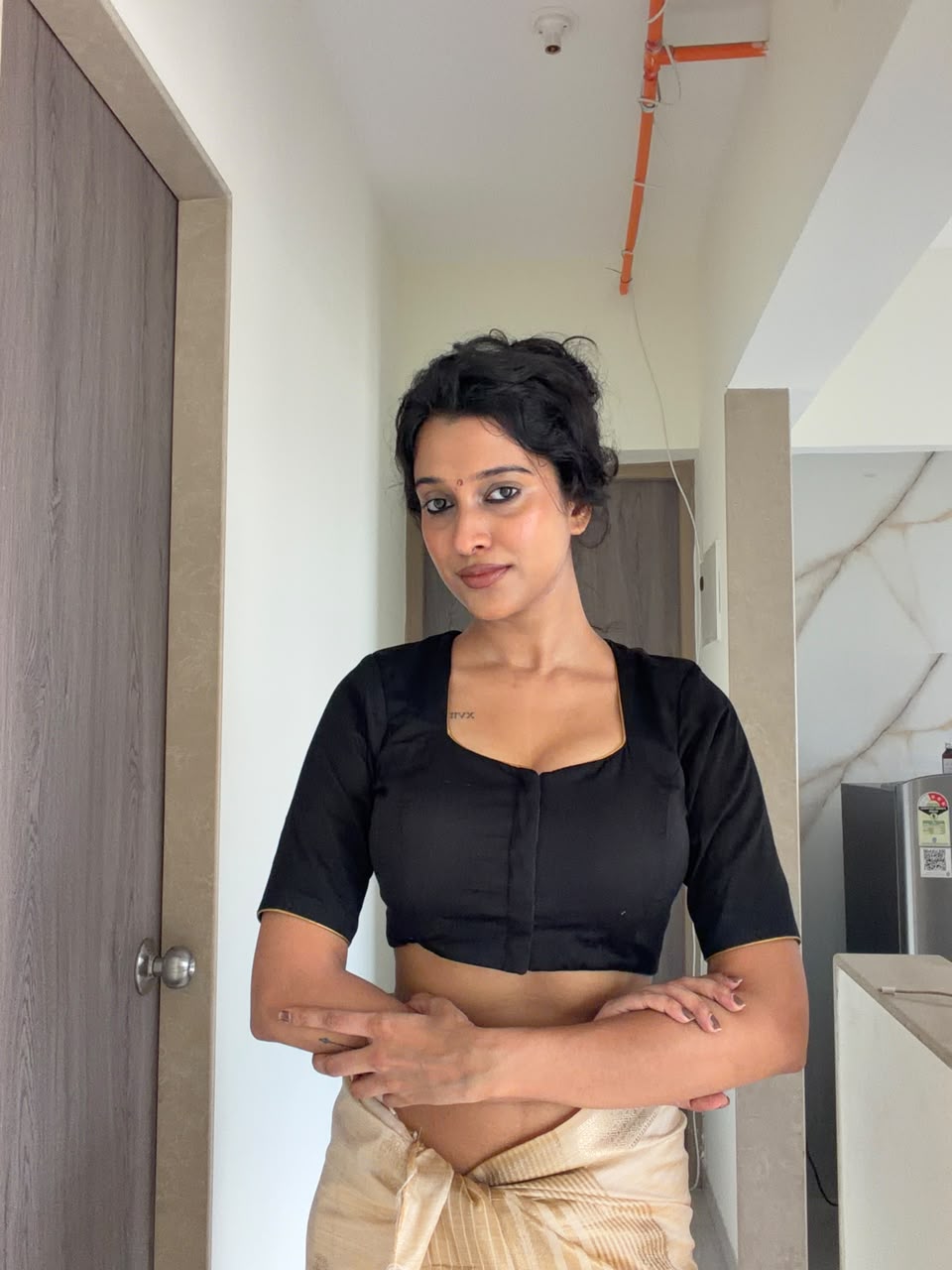 Onam black blouse