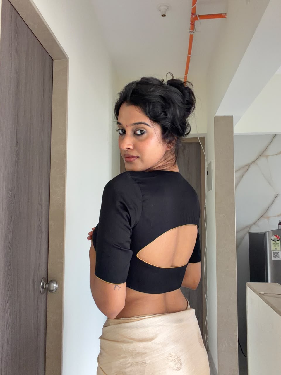 Onam black blouse
