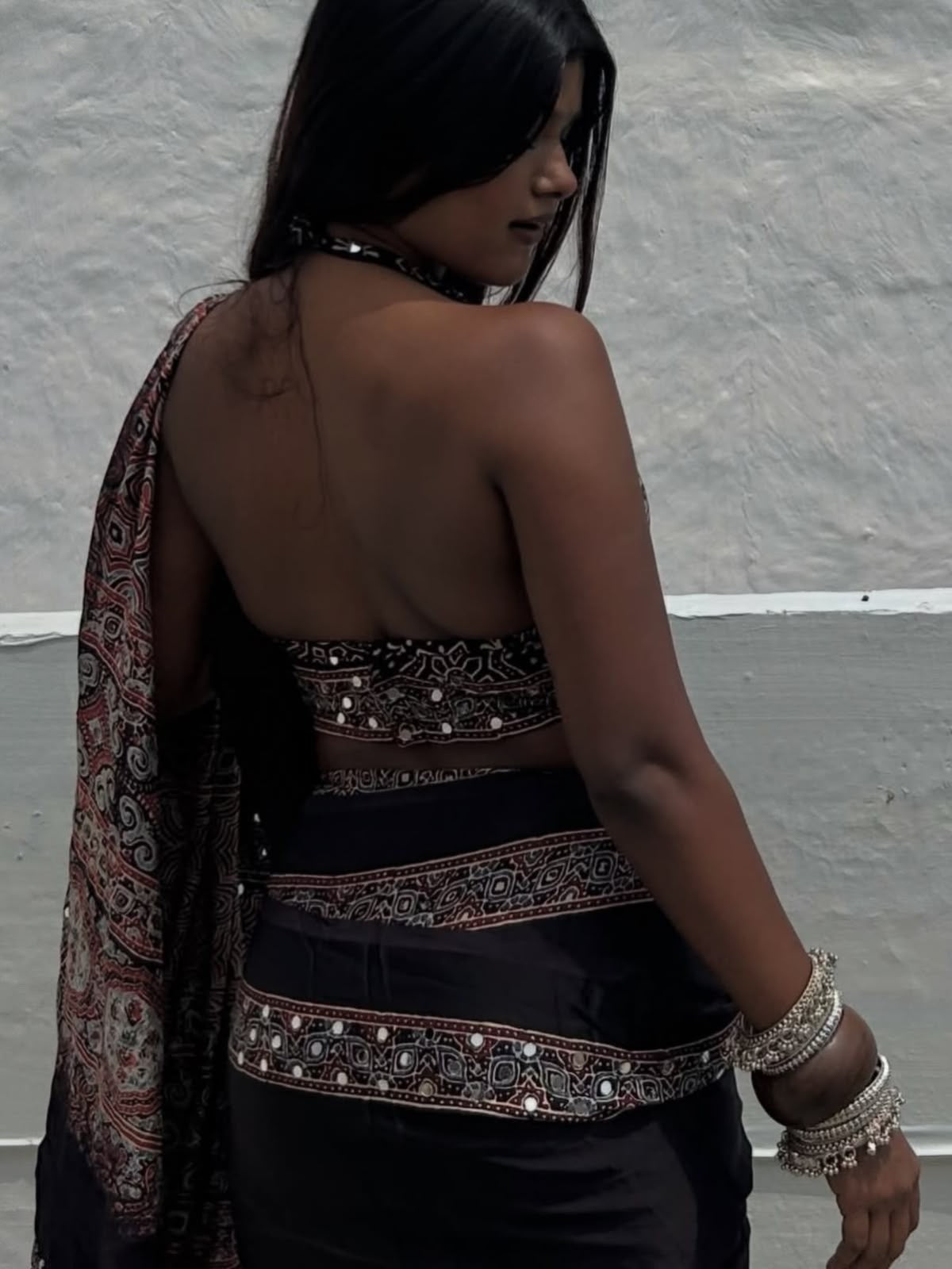 "Nazar Black" Sheesha Saree Combo Set  [Dispatch Begins By : 5th September, 2026]