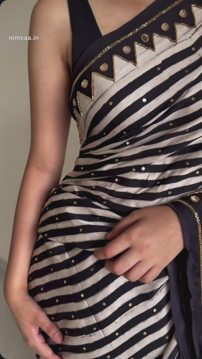 “Natasha” sheesha saree with unstitched blouse piece [Dispatch date : 25th June, 2026]