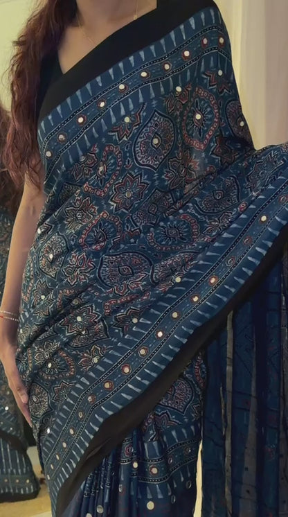 Nandini Sheesha saree with unstitched blouse [Dispatch Begins By : 5th October, 2026]